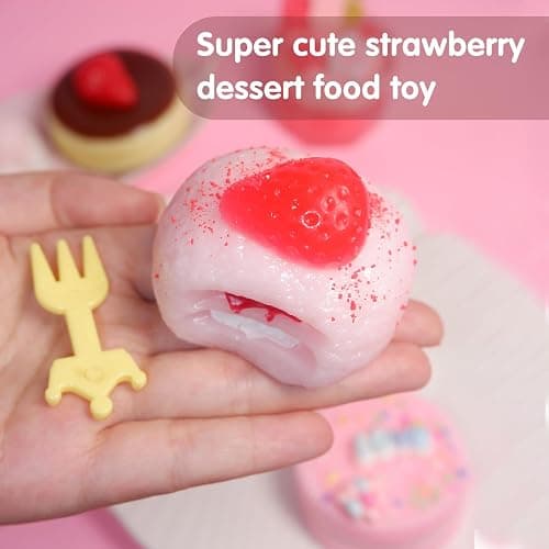 5 Pcs Handmade Taba Squishies Toy, Ultra-Realistic Dessert Cookie Look Sticky Squishy Toys for Stress Relief Squishies Fidget Toys for Party Favors OPP Packaging thumbnail 6