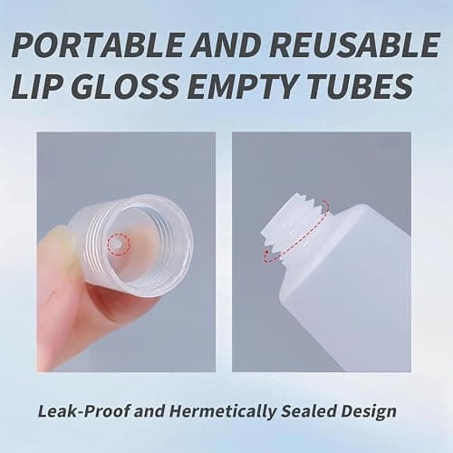 uadbau 20 PCS Empty Lip Gloss Tubes - 10ml Clear Lip Balm Tubes with 5ml Syringes - Refillable Squeeze Lip Balm Containers - Mini Cosmetic Soft for DIY Lip Gloss and Travel Toiletries thumbnail 4