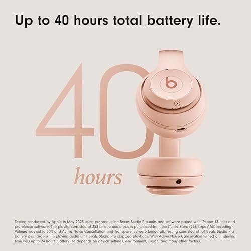 beats Studio Pro x Kim Kardashian – Bluetooth Noise Cancelling Headphones, Personalized Spatial Audio, USB-C Lossless Audio, Apple & Android Compatibility, Up to 40 Hours Battery Life – Moon - Moon - Studio Pro - Without AppleCare+ thumbnail 5