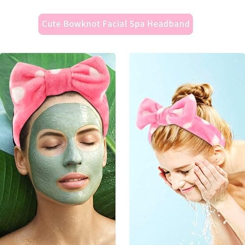 6 Pack Pink Spa Headband Makeup Soft Skincare Shower Headbands Fluffy Head Wraps Hair Band for Washing Face thumbnail 2