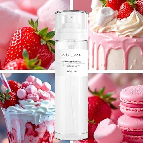 Scentual Fragrances, Ultra-Concentrated Hair & Body Perfume Mist, Long Lasting Women's Fragrance, Gourmand Perfumes for Women, Vegan and Cruelty Free (Strawberry Clouds) thumbnail 3