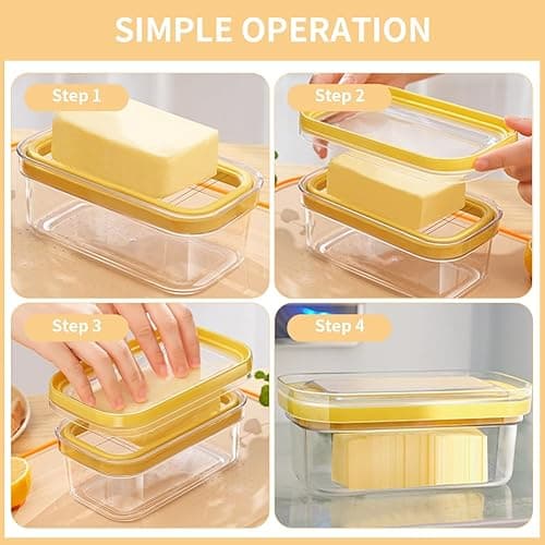 2-in-1 Butter Slicer & Storage Container, 8 oz Capacity, with Airtight Lid, Easy Slice & Store Solution for Fridge & Countertop – Perfect for Kitchen Use thumbnail 5