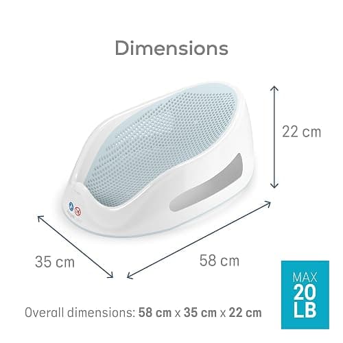 Angelcare - Baby Bath Support - Soft Touch Support - Water Level Indicator - Ideal for Babies Less Than 6 Months Old - Aqua thumbnail 2