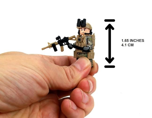 Battle Brick 1.6 Inches Tall Army Ranger OCP SF Soldier Custom Collectible Minifigure | Accessories Made in The USA | Genuine Military Minifig | Great Gift for Ages 10+ to Adult AFOL thumbnail 2