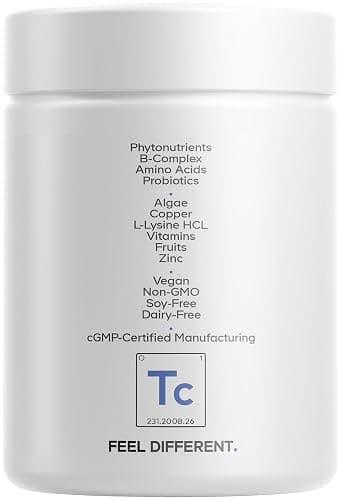 Codeage Teen Clearface Adolescent Face, Skin & Pimples, Vitamins A, C, D3, E, Pantothenic Acid, Niacin, Zinc Supplement Teenagers, Probiotics, L-Lysine, Omega-3, Oily Skin, Pores, Spots - 60 Capsules thumbnail 9