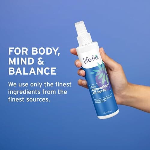 Life-Flo Pure Magnesium Oil for Feet and Body - 100% Pure Magnesium Spray from The Zechstein Seabed - Magnesium Oil Spray for Feet, Relaxes and Rejuvenates Muscles and Joints, 60-Day Guarantee, 8oz thumbnail 5