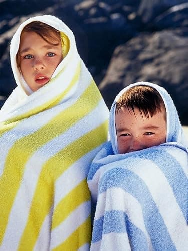 Chakir Turkish Linens Premium Quality 100% Cotton Turkish Cabana Thick Stripe Pool Beach Towels 4-Pack (Light Blue, 30x60 Inch) thumbnail 2