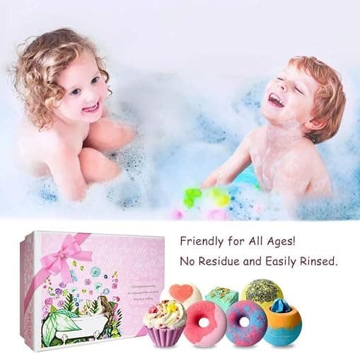 STNTUS INNOVATIONS Bath Bombs, 7 Natural Bath Bomb Gift Set, Handmade Bubble Bathbombs for Women Kids, Gifts for Mom Her Girlfriend, Mothers Day Gifts, Birthday Valentines Christmas Gifts for Women thumbnail 5
