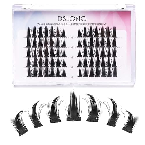 DSLONG Manga Lashes Natural Look Individual Lash Wispy Silky Anime Eyelashes Cluster Japanese Cosplay False Eyelashes Reusable, Look Like Extensions DIY At Home thumbnail 3