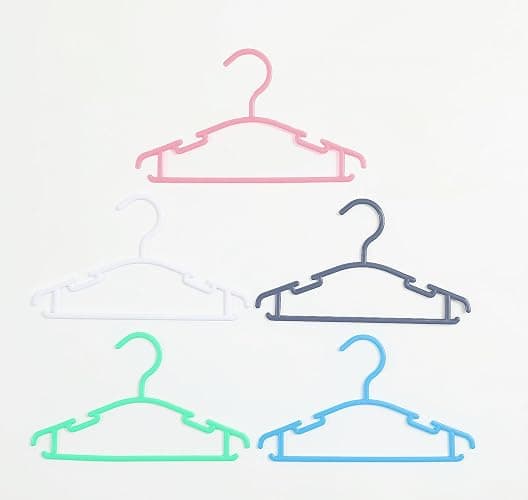 VIIBASE 100 Pack White Baby Nursery Closet Hangers, Non-Slip Laundry Infant Pant Hanger for Newborn Clothes Gift, Ultra-Thin Plastic Hanger for Girl Boy Toddler Kid thumbnail 5