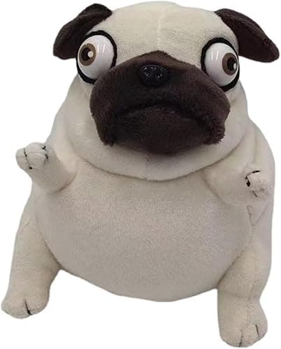 CWZY Hilarious Pug Stuffed Animal - 6" Funny Ugly Cute Pug Dog Plush Toy, Weirdo Stuffed Animal Pug Plushies for Kids Boys Adults Valentines Birthdays Gift… - Image 1