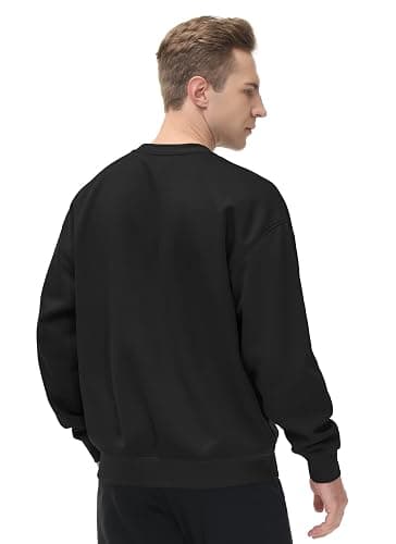 THE GYM PEOPLE Men's Fleece Crewneck Sweatshirt Thick Loose fit Soft Basic Pullover Sweatshirt thumbnail 3