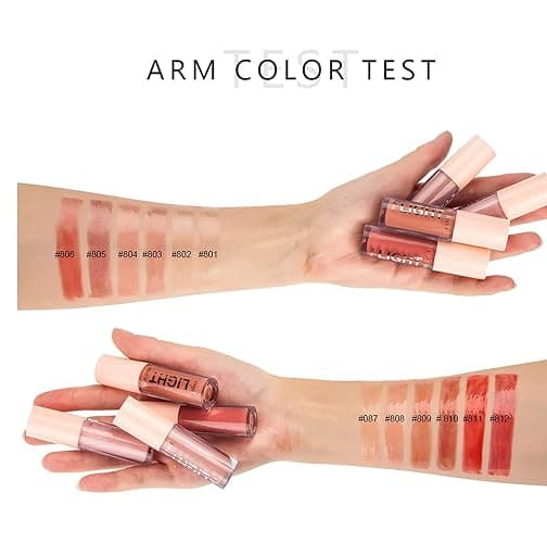 BANGFENG 6PCS Lip Oil Light Lipgloss Set, Moisturizing Hydrating Lip Glow Oil Lip Gloss Kit High Shine Lip Plumping Glass Finish Lip Gloss Liquid Lipstick for Women (Set B) thumbnail 7