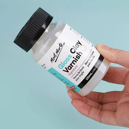 Mont Marte Clay Sculpture Sealant, Glossy Clear Varnish, Signature 4.05oz (120ml), Air or Polymer Clay Sealer thumbnail 3