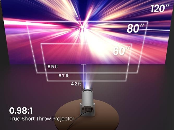 [270°Adjustable Stand] Mini Projector with 5G WiFi and Bluetooth, WiMiUS S27 Portable Projector 1080P, 200" Screen Bluetooth Projector, Auto Keystone Outdoor Projector for Phone/TV Stick/HDMI/PS5 thumbnail 2