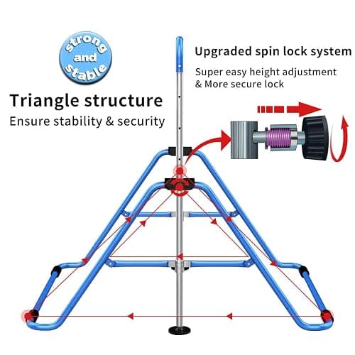 Tepemccu Expandable Gymnastics Bars, Adjustable Height Gymnastic Horizontal Bars, Children Folding Training Bar for Kids thumbnail 4