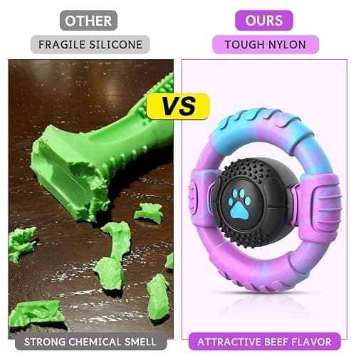 VRTOP Dog Toys for Aggressive Chewers Large Medium Small Breed Indestructible Durable Tough Dog Chew Toys to Keep Them Busy Nylon Rubber Interactive Dog Toys thumbnail 5