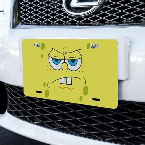 GRAPHICS & MORE Spongebob Angry Face Novelty Metal Vanity Tag License Plate thumbnail 2