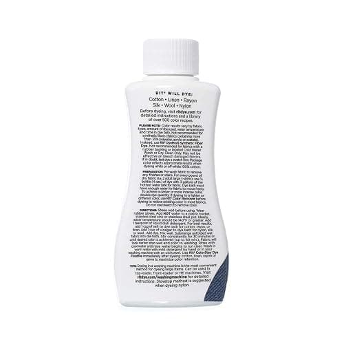 Rit Dye – Liquid Fabric Dye for Crafting, Clothing, and Décor – 8 oz. Bottle – Black (Gloves Included) thumbnail 2