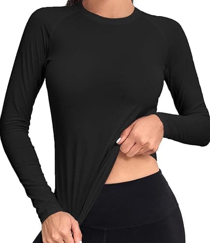 TELALEO 4 Pack Women's Thermal Shirts Fleece Lined Athletic Tops Long Sleeve Compression Workout Baselayer for Cold Weather thumbnail 5