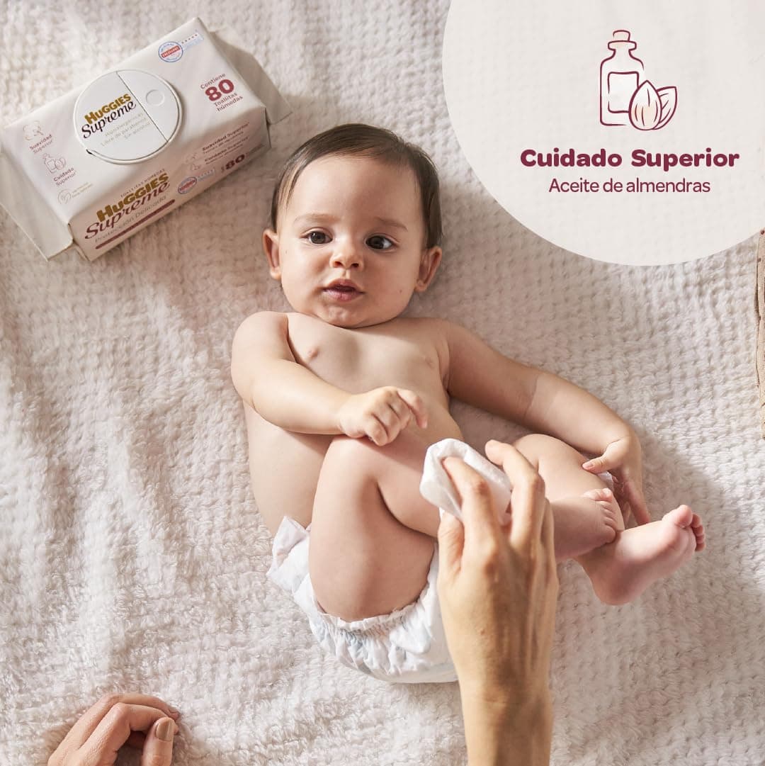 Huggies Supreme Protección Delicada, Toallitas Húmedas para Bebé, 960 Toallitas thumbnail 4