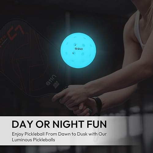 A11N Luminous Pickleballs - High Visibility, Light Up Outdoor Pickleball Balls for Nighttime- Durable and Fun Glow in The Dark Pickleball thumbnail 6