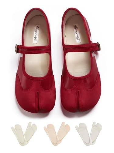 Tabi Shoes Women Mary Janes Ballet Flat - Low Top Split Toe Orthopedic Cute Casual Comfortable Walking Lightweight Female Solid All-Match for Daily Wear Beach Travel Athleisure Standing All Day - Image 1