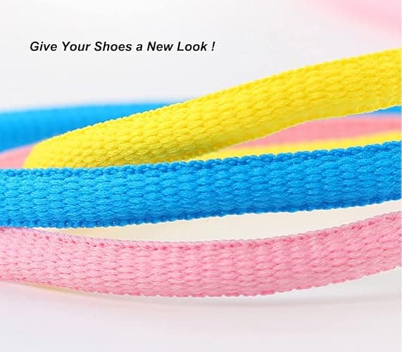 Stepace [2 Pairs Half Round Shoe Laces for Sneakers 76cm - 182cm Length 22 Color Shoelaces thumbnail 7
