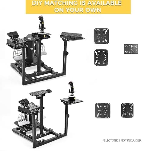 Marada Universal Flight Racing Sim Stand, Three axis adjustable, and hold mouse and keyboard, Fit for Thrustmaster Hotas Warthog/Logitech G29 G920/Honeycomb Alpha Bravo thumbnail 5