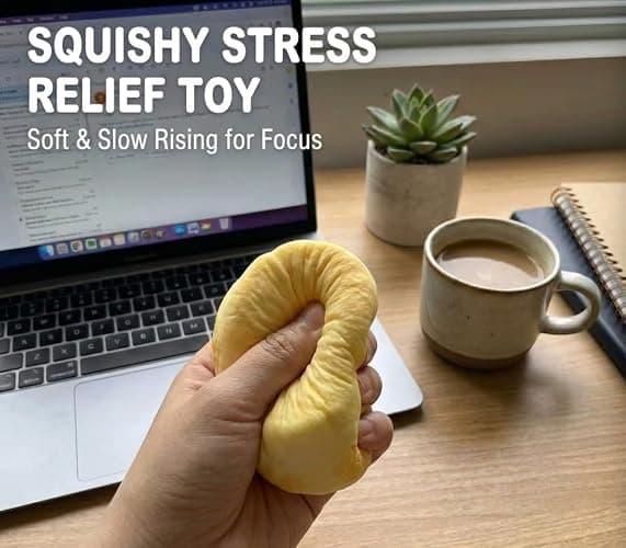 Realistic Banana Squishy Toy Slow Rising PU Foam Fruit Squeeze Stress Ball, Super Soft Yellow Banana Fidget for Anxiety Relief Novelty Gift for Adults(Banana) thumbnail 6