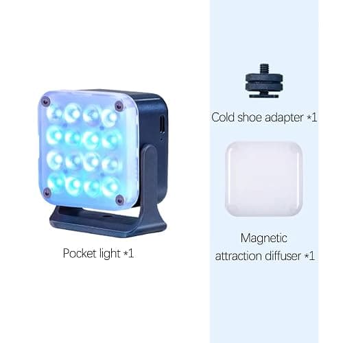 NANLITE Pico Portable LED Fill Light – Full Color RGB, Snap-On Attachment for Phone/Camera Photography, Live Streaming, Video Content Creation (Midnight Blue) thumbnail 2