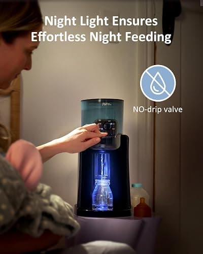 Water Warmer, HEYVALUE Baby Bottle Warmer, Formula Maker with Night Light, 4 Temperature Control & 72H Keep Warm, Detachable Tank, Instantly Dispenses Warm Water, Feed Baby More Easier and Healthier thumbnail 6