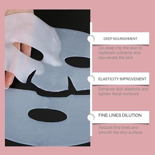 Bio Collagen Mask Korean, 5Pcs Bio Collagen Maske Overnight, Hydratisierende Übernachtmaske, Anti-aging Kollagen Gesichtsmaske, Lösliche Collagen Night Wrapping Mask Sheet Mask thumbnail 6