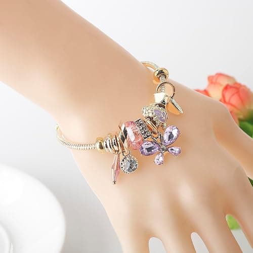 DS Charm Bracelets for teen girls exquisite cute cartoon friendship bracelet Gold Stainless Steel Bangle birthday Gift box Adjustable little girls kids jewelry holiday gifts thumbnail 5