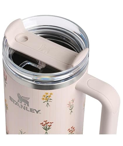 STANLEY Quencher H2.0 Tumbler with Handle and Straw | Cup Holder Compatible | Insulated Stainless Steel Cup | Mother's Day | BPA-Free | 30 oz | Rose Quartz Bouquets thumbnail 3