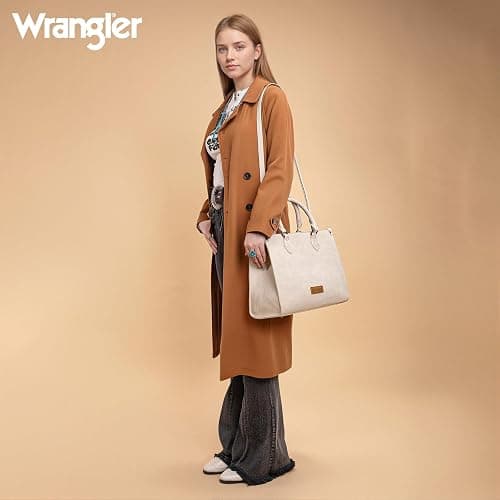 Montana West X Wrangler Large Tote Bag for Women, Western Purse Work Shoulder Handbag with Crossbody Strap thumbnail 3