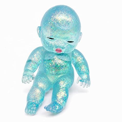 Baby Squishy Oversized Glossy Sparkling Soft Rubber Stress Relief Toy Blue | Teenagers Adults Party Gift Soft Toy to Relieve Anxiety Cute Malt Sugar - Image 1