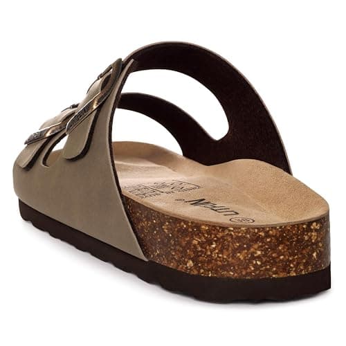 Litfun Unisex Cork Footbed Sandals Summer Slip On Slides for Women Men | Adjustable Buckle, Comfortable Sandals With Arch Support, Beach Casual Style thumbnail 5