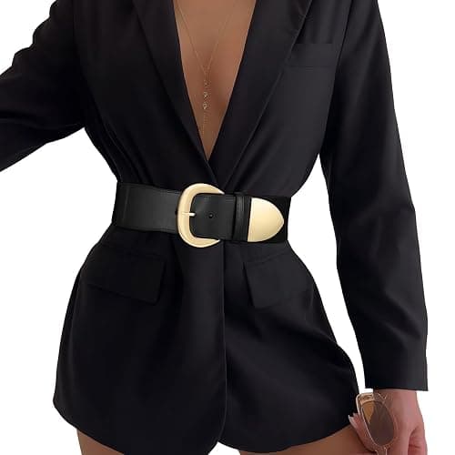 Women Wide Elastic Waist Belt for Dresses Fashion Thick Stretchy Belt for Trendy - Image 1
