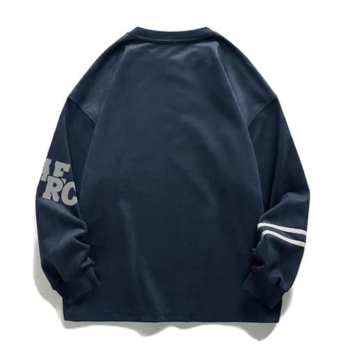 Aelfric Eden Oversized Crewneck Sweatshirts for Men Vintage Graphic Pullover Loose Fit Streetwear Long Sleeve Top thumbnail 2