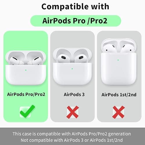 Woyinger for AirPods Pro Case Cover with Cleaner Kit,Soft Silicone Case for Air Pod Pro 1st/2nd Generation-Light Pink thumbnail 6