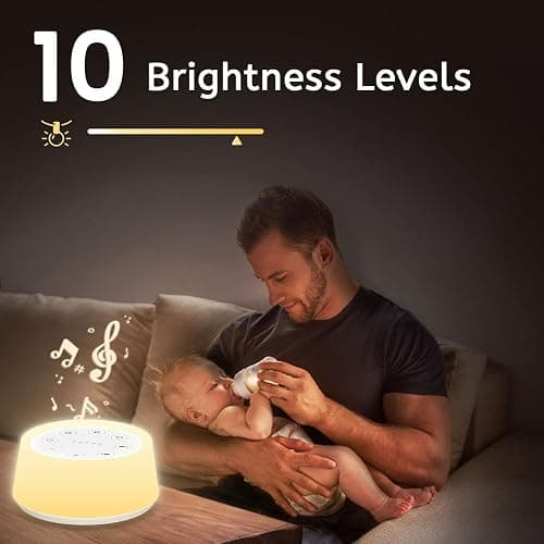 ColorsNoise Sound Machine and White Noise Machine with 30 Soothing Sounds with 12 Colors Baby Night Light with Memory Function (T-White) thumbnail 4