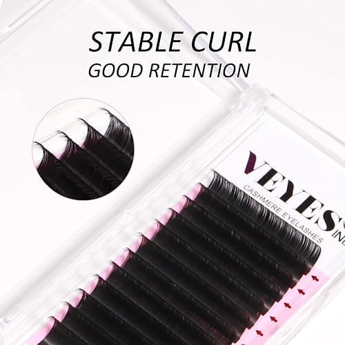 VEYES INC Cashmere Volume Lash Extensions C CC D DD LD L B J M Curl 0.03-0.20 thickness 5-25mm, Super Matte Black Individual Eyelashes Tray, Professional Supplies for Lash Techs (0.05 CC 13mm) thumbnail 4