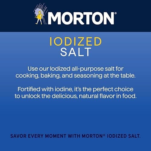 Morton Iodized Salt, All-Purpose, (26 oz), 2-Pack - All-Purpose, Perfect for Cooking & Table Use thumbnail 5