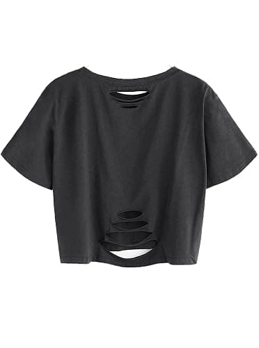 Remidoo Women's Casual Short Sleeve Graphic Print Tie Dye Crop Top T Shirt thumbnail 2