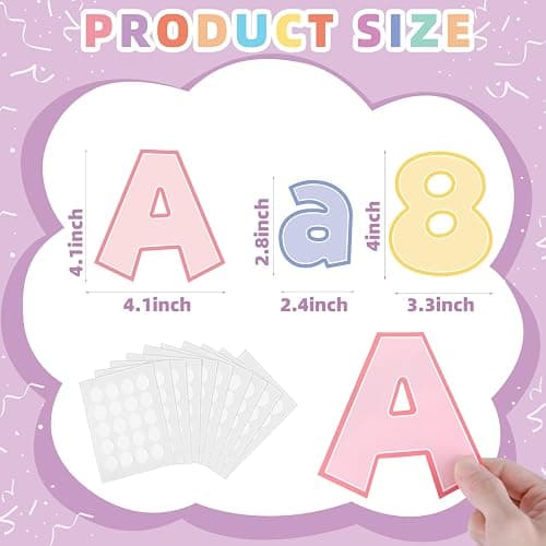 249 Pcs Bulletin Board Letters for Classroom Decorations Pastel 4 Inch | Cut Out Letters for Bulletin Board Decor, Poster Board Letter Alphabet Numbers Punctuation for Classroom Wall & School Decor thumbnail 4