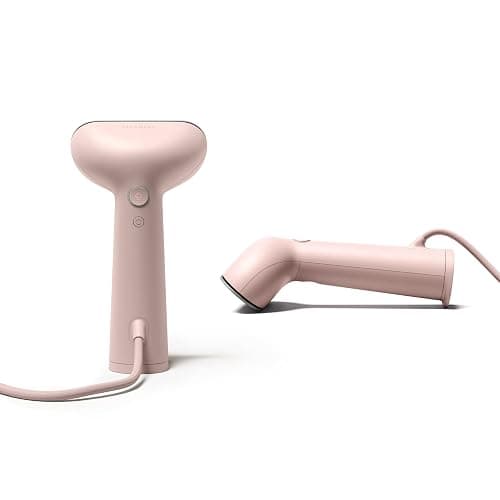 Steamery Handheld Clothes Steamer Cirrus 3, 1200W, US Plug, Heated Ironing Plate, Fast Heat Up, Garment Wrinkle Remover, Pink thumbnail 2
