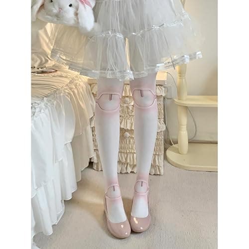 DINGXIANGJU Y2K Emo Grunge Patterned Funky Tights Women Whimsy Twee Scene Legging Alt Clothes Accessories thumbnail 4