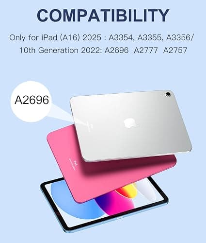 Harvopu Compatible for iPad 11th 10th Generation Case with Keyboard, Folio Cover with Pencil Holder, Multi-Touch Trackpad, 7 Color Backlit, Detachable Keyboard for iPad (A16) 11th/10th Gen (Blue) thumbnail 2