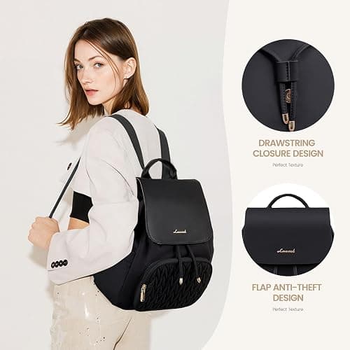 LOVEVOOK Mini Backpack for Women,Small Backpack Purse for Travel Work Cute Backpack Daypack With Anti-theft Pocket Mini Bag for Daily College Shopping thumbnail 7
